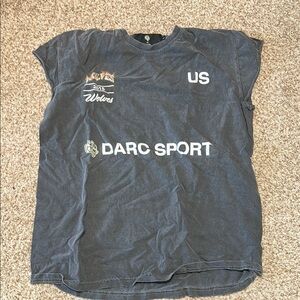 Darc Sport Gray Graphic Cap Sleeve